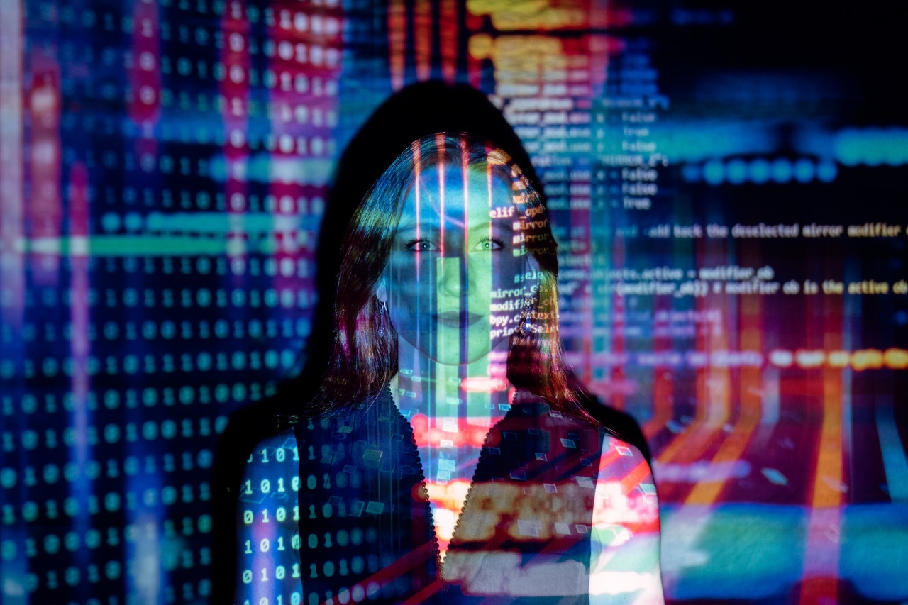 Computing professional with projected programming code